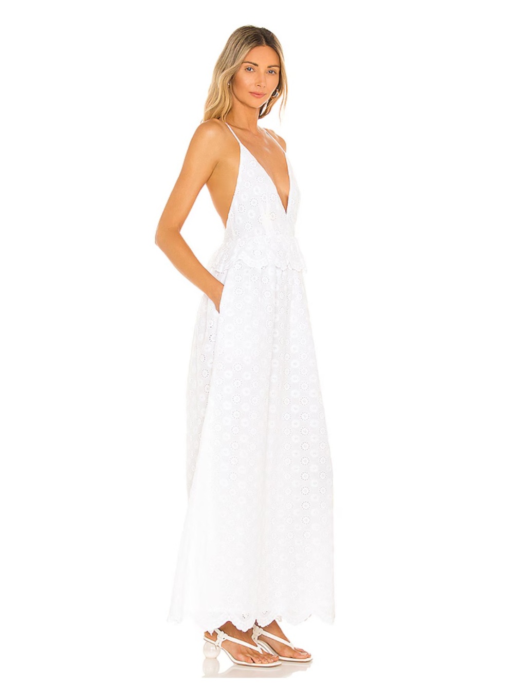 NWT Tularosa Brier White Eyelet Maxi Dress - Sz Small